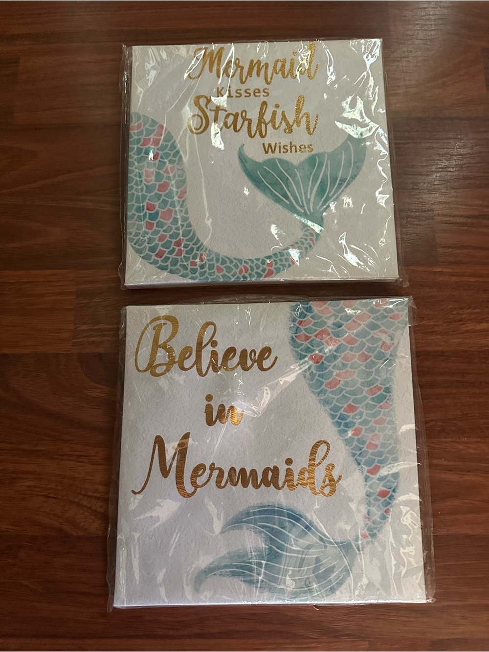 Mermaid Theme Party Napkins - Blue & Pink Scales